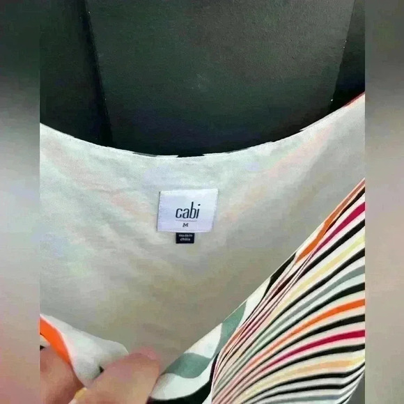 CABI #5042 Stripe Lined Tank Size Medium - Picture 2 of 9